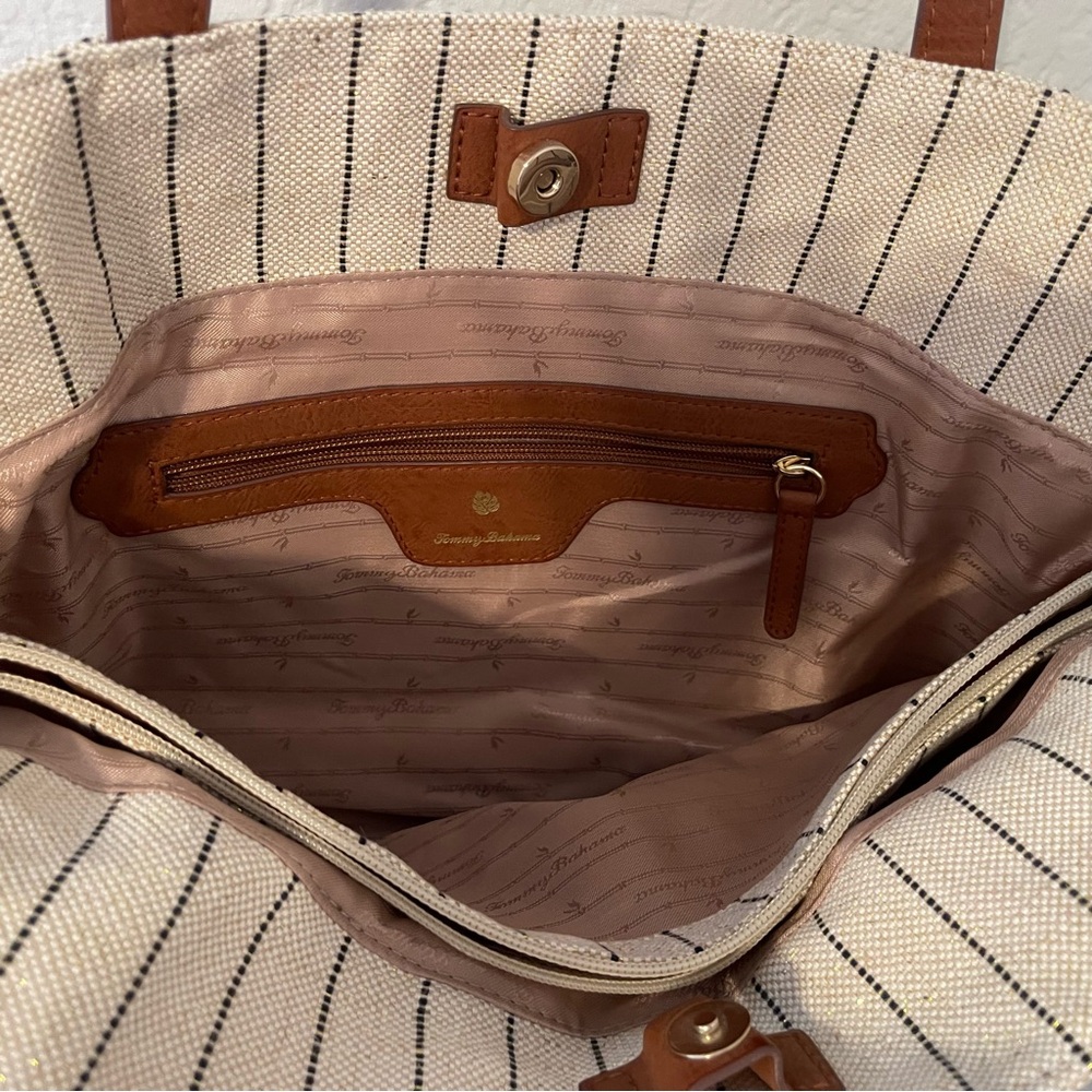 Tommy Bahama Purse Tote Bag Beach Bag Travel Bag - Picture 6 of 13
